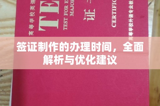 东海签证制作的办理时间，全面解析与优化建议